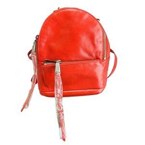 HOBO Red Leather Hobo Bag